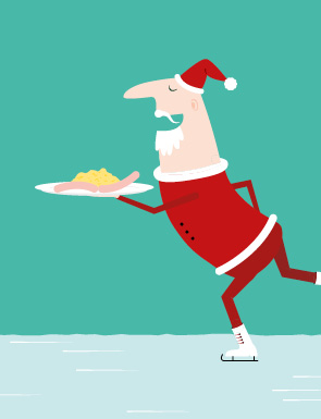 Skating Santa
